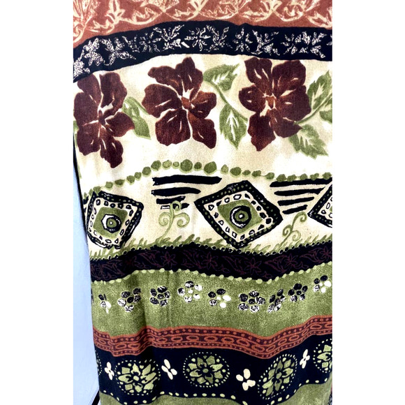 Ease Sport Vintage Tropical Floral Sleeveless Maxi Dress Green Size 12 - Picture 6 of 9